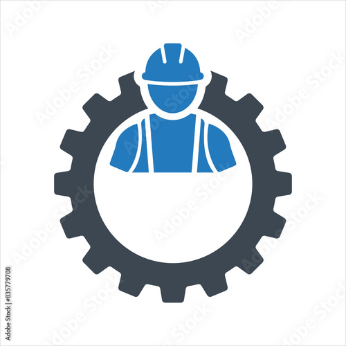 Engineer icon. Construction expart icon