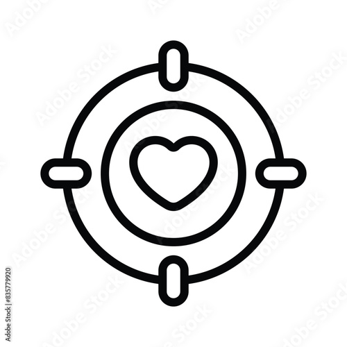 Grab this amazing icon of love target, love goal, valentine day vector design