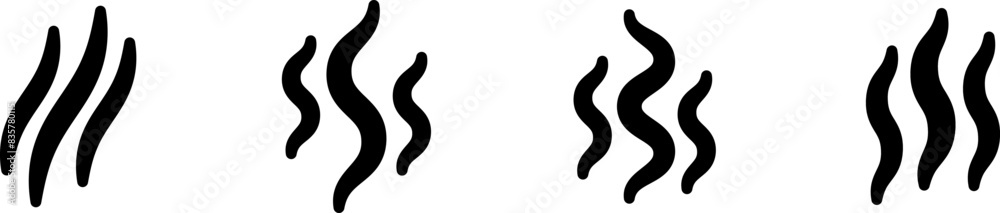 Obraz premium Smoke steam vector simple logo icon