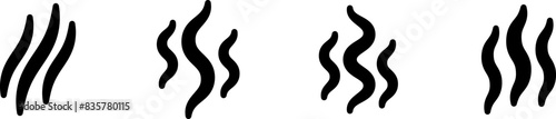 Smoke steam vector simple logo icon
