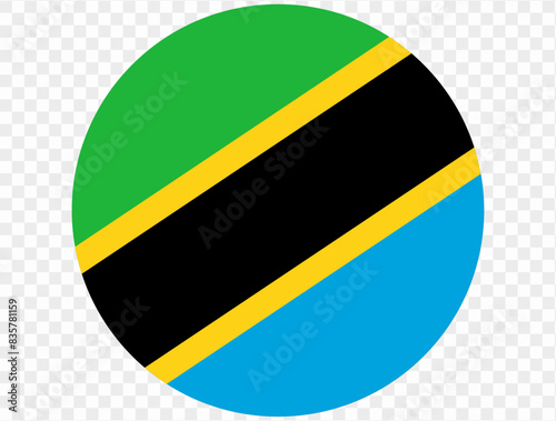 Free Download Tanzania flag button on png or transparent background. vector illustration.  - GFXLoad