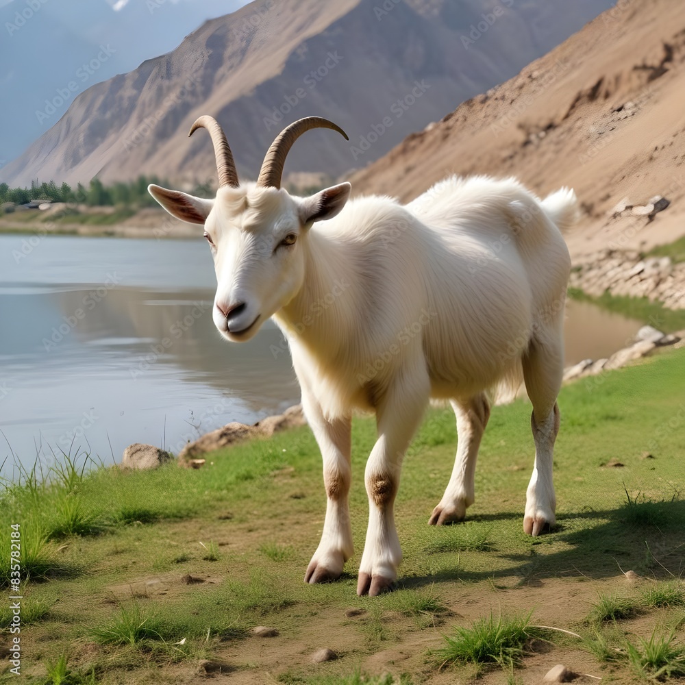 beautiful different eid ul azha goat eating the grace in the field near the river and mountain
beautiful different eid ul azha goat eating the grace in the field near the river and mountain