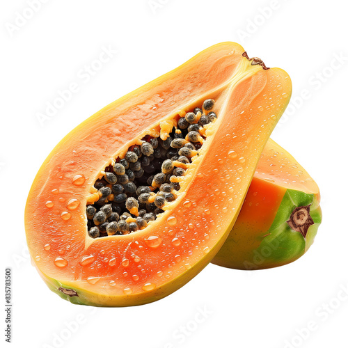 papaya on transparent png background photo