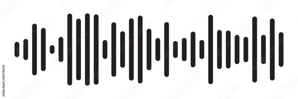 Waves of the equalizer. Vector illustration of music sound on isolated background. Drawing of radio signal painted by black inks. Sketch of musical soundtrack. Etching of voice record. In eps 10. Waves of the equalizer. Vector illustration of music sound on isolated background. Drawing of radio signal painted by black inks. Sketch of musical soundtrack. Etching of voice record. In eps 10.