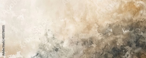 Abstract beige and gray watercolor texture background, ideal for artistic projects, graphics design, or interior decor.