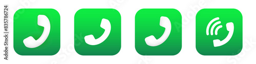 Call mobile app 3d modern icon. Phone call new style phone application icon