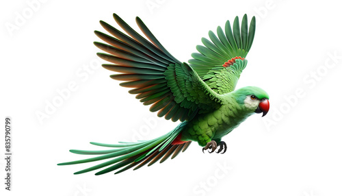 Obraz na płótnie Exotic parrot in mid air
