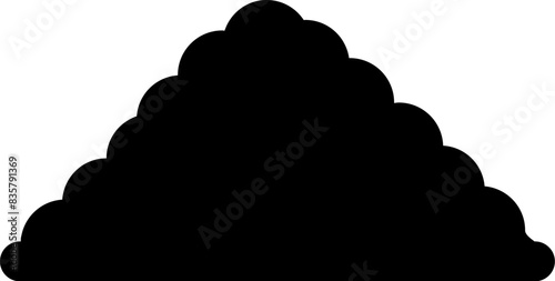 Soil heap vector icon