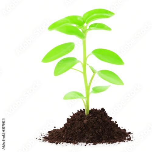 young plant in soil isolated © Misbah