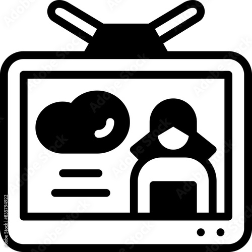 news solid line icon