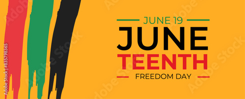 Juneteenth Day, celebration freedom, emancipation day in 19 june, African-American history and heritage. Template for background, banner, card, poster. Vector illustration
