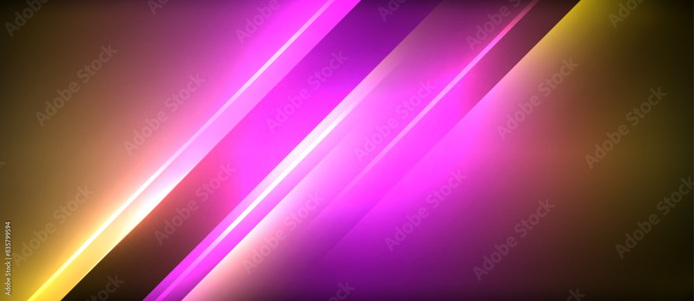 Neon dynamic diagonal light rays background. Techno digital geometric concept design for wallpaper, banner, presentation, background Neon dynamic diagonal light rays background. Techno digital geometric concept design for wallpaper, banner, presentation, background
