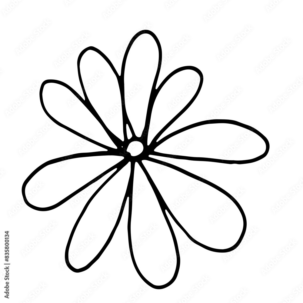 Abstract Doodle Line Art Floral Botanical Abstract Doodle Line Art Floral Botanical