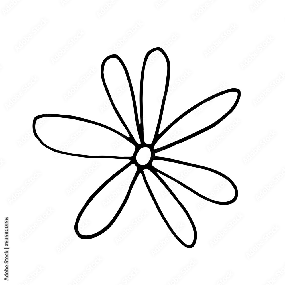 Abstract Doodle Line Art Floral Botanical Abstract Doodle Line Art Floral Botanical