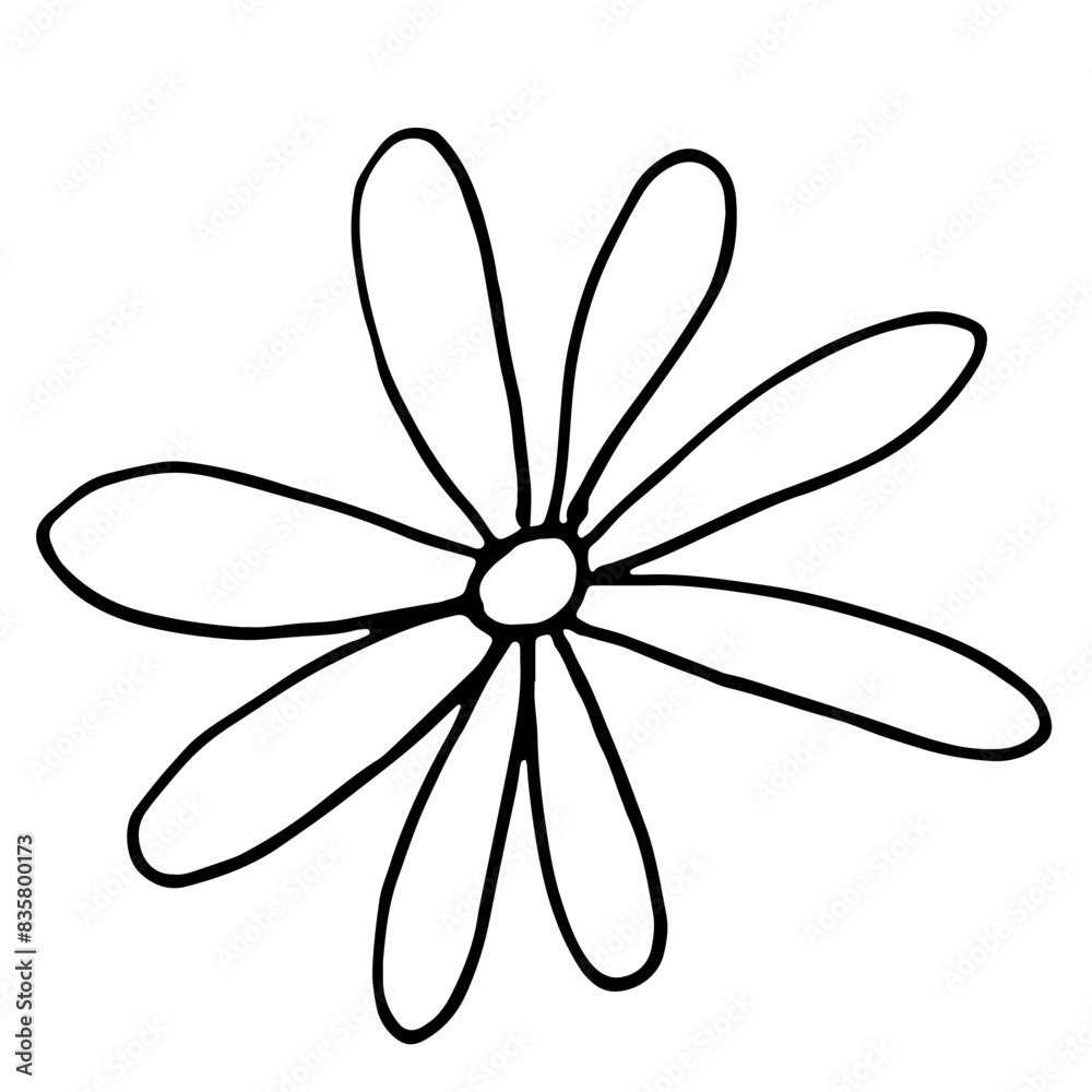 Abstract Doodle Line Art Floral Botanical Abstract Doodle Line Art Floral Botanical