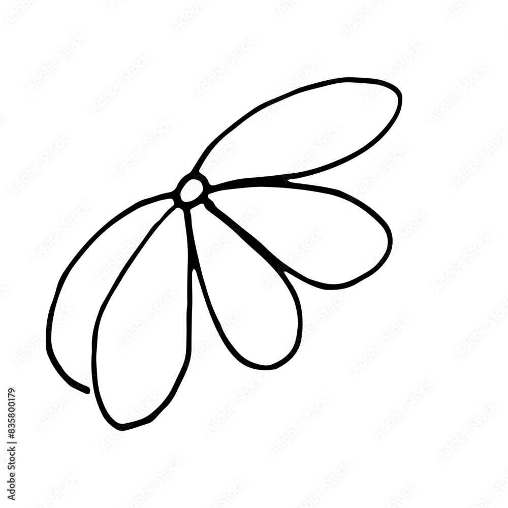 Abstract Doodle Line Art Floral Botanical Abstract Doodle Line Art Floral Botanical