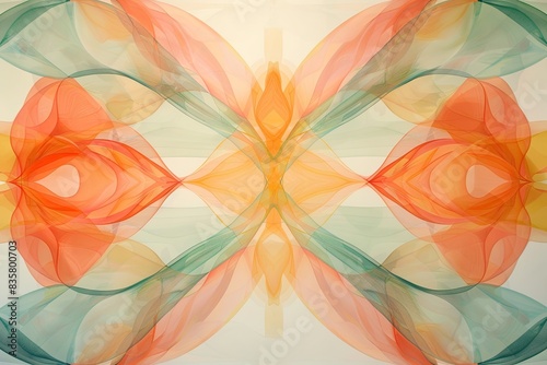 Symmetrical abstract patterns in light colors, evoking balance and health photo