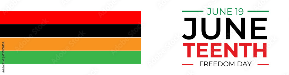 Juneteenth. Freedom Day. June 19. Holiday concept. Freedom or Emancipation day. Template for background, banner, card, poster with text inscription. Vector illustration Juneteenth. Freedom Day. June 19. Holiday concept. Freedom or Emancipation day. Template for background, banner, card, poster with text inscription. Vector illustration