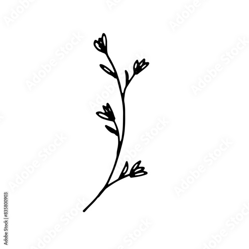 Abstract Doodle Line Art Floral Botanical 