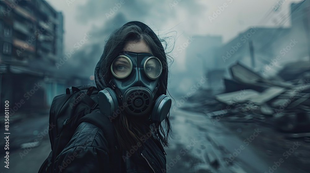 Person Standing in Foggy Urban Street at Night with Obscured Face Person Standing in Foggy Urban Street at Night with Obscured Face