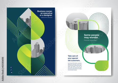 Template vector design for Brochure, AnnualReport, Magazine, Poster, Corporate Presentation, Portfolio, Flyer, infographic, layout modern with color size A4, Front and back, Easy to use.