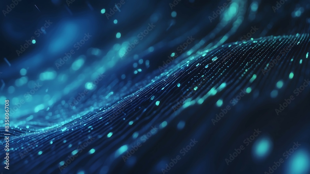 Abstract digital technology telecoms background, Realistic technology background in futuristic style particle wave Abstract digital technology telecoms background, Realistic technology background in futuristic style particle wave