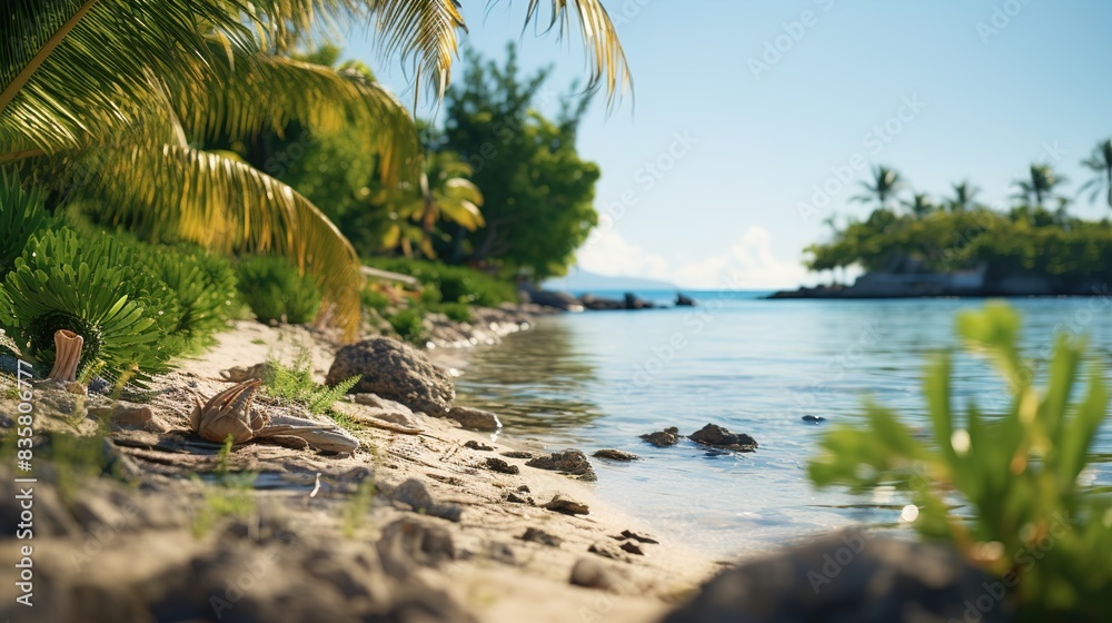 beach with palm trees beach with palm trees