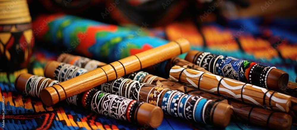 Authentic handcrafted Indigenous items such as flutes, blankets, and ...