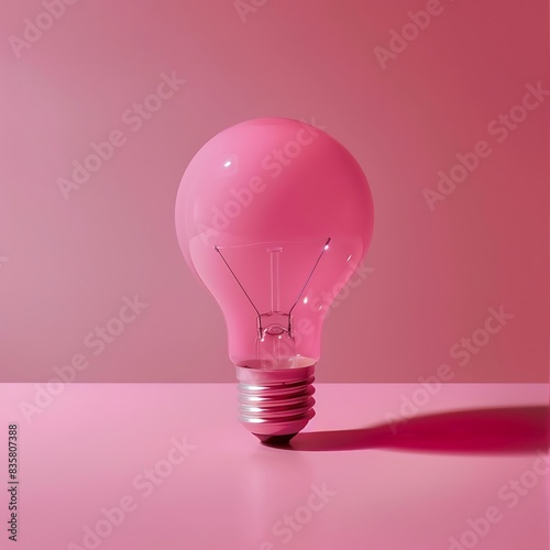 Against a pink background, a pink bulb emits a soft, rosy glow. --v 6.0** - Image #3 @sayyam