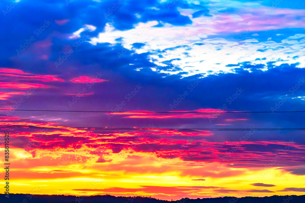Fototapeta premium Beautiful Evening Sunset with clouds