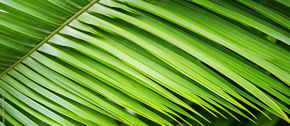 Isolated palm leaf on white background with clipping path for copy space image. Isolated palm leaf on white background with clipping path for copy space image.