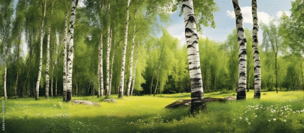 Obraz premium High resolution forest image on checkered background with clipping path for easy selection, perfect for copy space image.