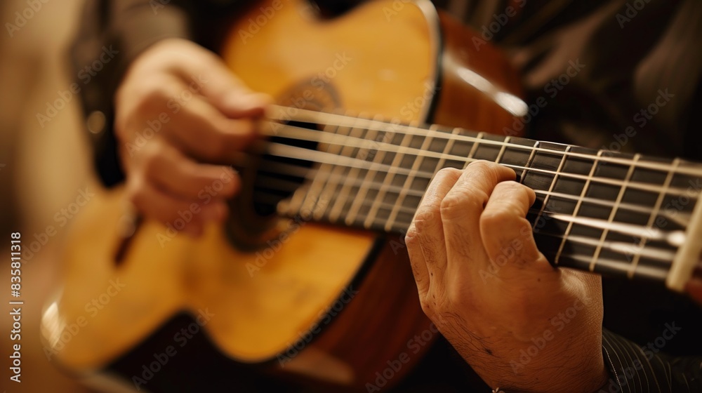 Fototapeta premium Classical Guitar in Studio 