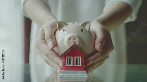 The piggy bank and house photo
