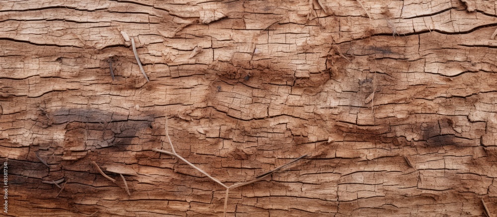 High quality close-up image of old tree stump bark suitable for diverse uses like blogging or articles with sunlight creating a backdrop; a carbon sink that's been around for many years