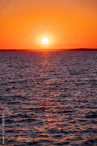 sunset on the sea landscape