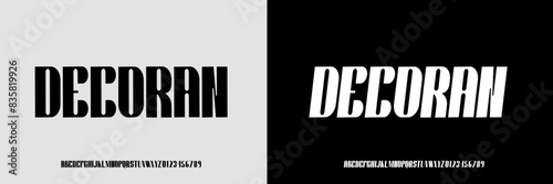 Modern condensed bold,italic, abstract digital alphabet font. Minimal technology typography, Creative urban sport fashion futuristic font and with numbers. vector illustration