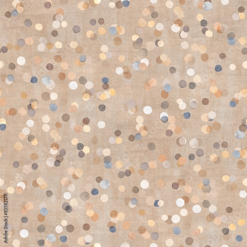 Watercolor stains on a beige background. Brown shabby background. Nice kids decor. Vintage style.