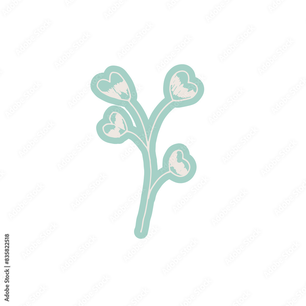 abstract cute sticker hand drawn line art floral botanical abstract cute sticker hand drawn line art floral botanical