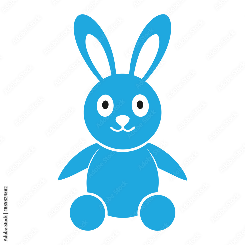 Fototapeta premium Bunny logo icon vector art illustration design white background.