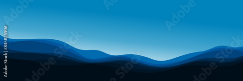 blue wave gradient pattern minimalist vector illustration good for web banner, ads banner, booklet, wallpaper, background template, and advertising 