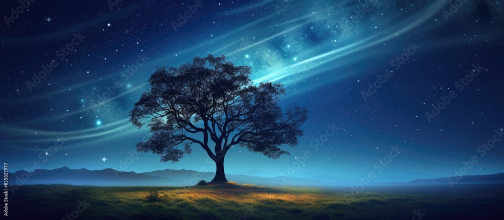 A mesmerizing view of the Milky Way against the night sky in South Korea, with a stunning copy space image. A mesmerizing view of the Milky Way against the night sky in South Korea, with a stunning copy space image.