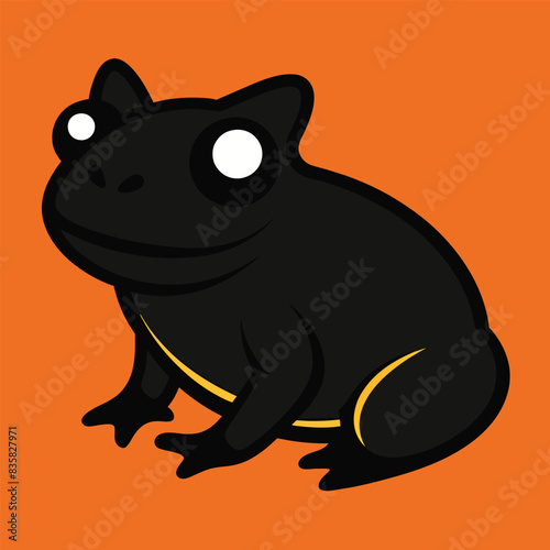 Solid color Desert Rain Frog animal vector design