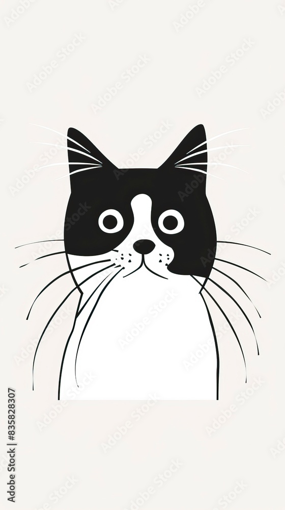 Black and white simple outline cats head emoticon pictures
Black and white simple outline cats head emoticon pictures