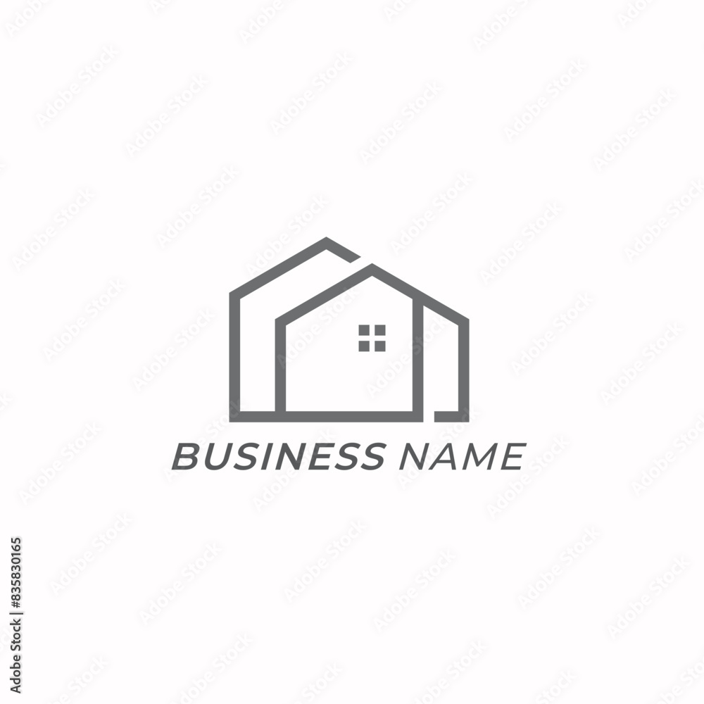 design logo creative line and house design logo creative line and house