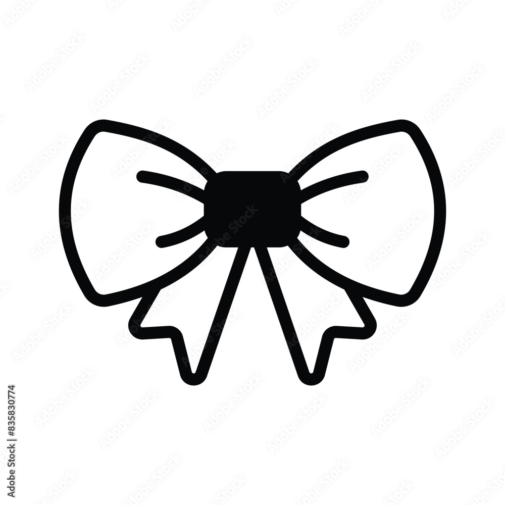 Well design vector of ribbon bow, editable icon style Well design vector of ribbon bow, editable icon style