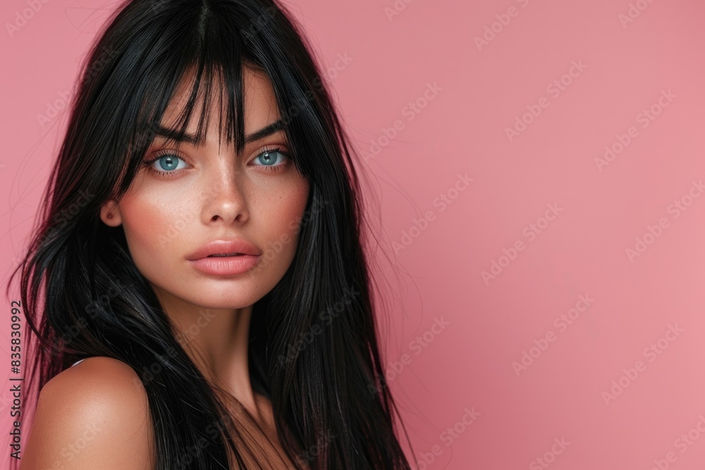 Woman with long black hair