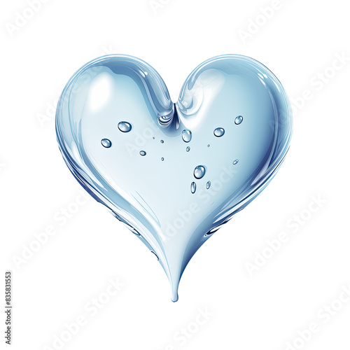 heart illustration looking like a water drop