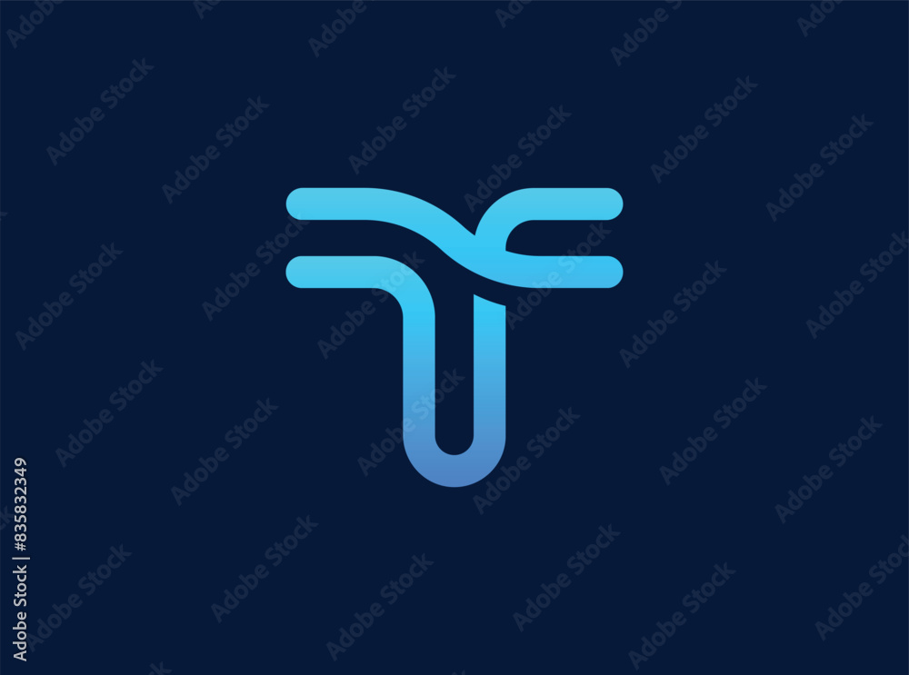 Letter T, technology logo design concept with simple, minimalist and modern styles.