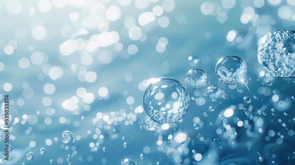 Group of bubbles floating on water Group of bubbles floating on water